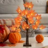 6FT 120LED Artificial Lighted Maple Tree Warm White Fall Decorations Indoor Ourdoor, Orange