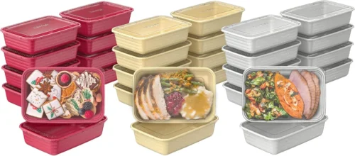 Bentgo Prep Meal Prep Kit, 1, 2 & 3-Compartment Containers, 60 Piece Set