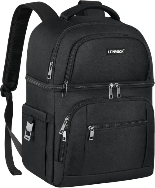 Alternative view of Backpack, Insulated Backpack Cooler Leakproof Double Deck Cooler Bag for Men Women RFID Lunch Backpack