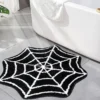 Spider Web Bath Mat, 31??20 Halloween Bath Mat Non-Slip Rugs Spiderweb Rug Machine Washable Goth Area Rugs Gothic Rug for Front Door, Bedroom