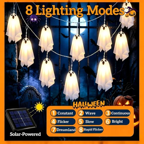 Alternative view of Decorations Outdoor, Solar Ghost Halloween Decor Lights
