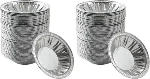 Waytiffer 50 Pack - Pie Pans 4 inch, Mini Pie Tins HEAVY-DUTY Disposable Aluminum Foil Tart/pie Pans for Baking Easily Stack & Store, Freeze & Reheat