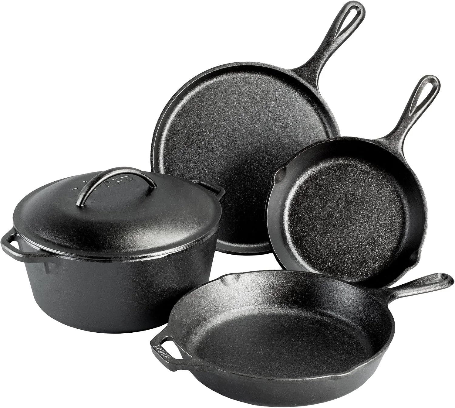 Lodge Cast Iron 5-Piece Set, PFAS-Free Pre-Seasoned Kitchen Set - Image 3