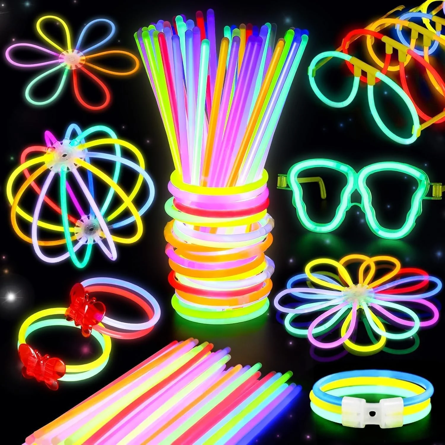 467Pcs Glow Sticks Party Favors for Kid Adult Halloween Toys Bulk Pack - Image 3