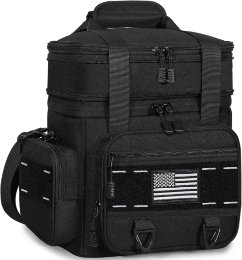 Alternative view of Tactical Insulated Lunch Box Men Double Deck Heavy Duty Cooler Bag
