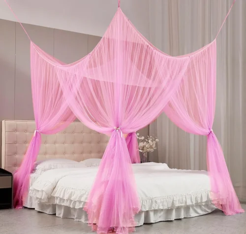 Alternative view of Bed Canopy, Canopy Bed Curtains Bed Drapes for Full Queen King Size Bed, Mosquito Net Bed Curtains for Patio Indoor Outdoor Net