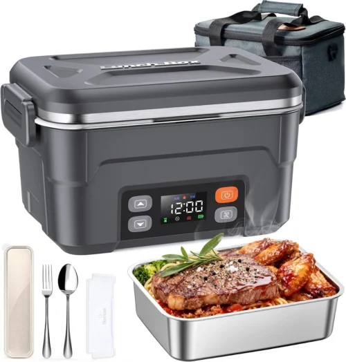 OAK Cordless Electric Lunch Box, Heated Lunch Box for Men with Timer