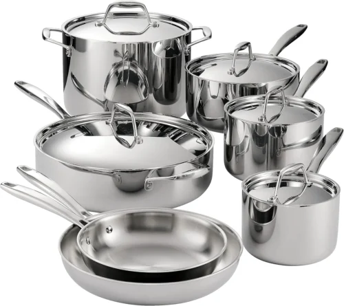 Tramontina Signature Tri-Ply Clad Stainless Steel 12-Pc Pots and Pans Set