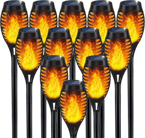 Alternative view of Solar Torch Light with Flickering Flame for Halloween Decorations