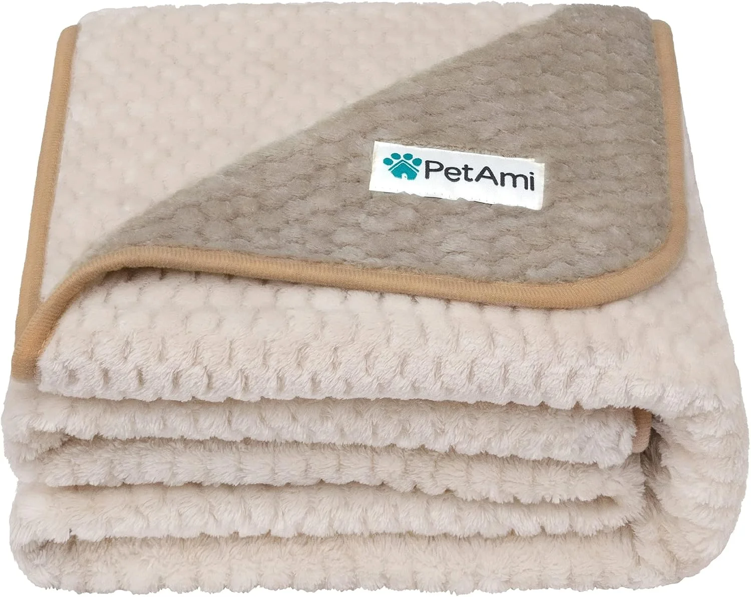 Nook PetAmi Waterproof Dog Blanket, Leakproof Pet Throw, Twin 60x80 Taupe Beige - Image 3