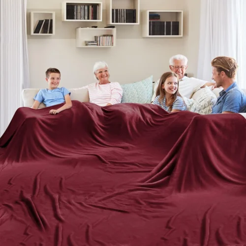 Edenleaf Oversized Blanket 120x120 Inches, Giant Huge Companion for Bed, Sofa, Travel and Camping, Extra Large Big Soft Blanket Fits the Whole Family and Outdoors, Dark Grey 10'x10'
