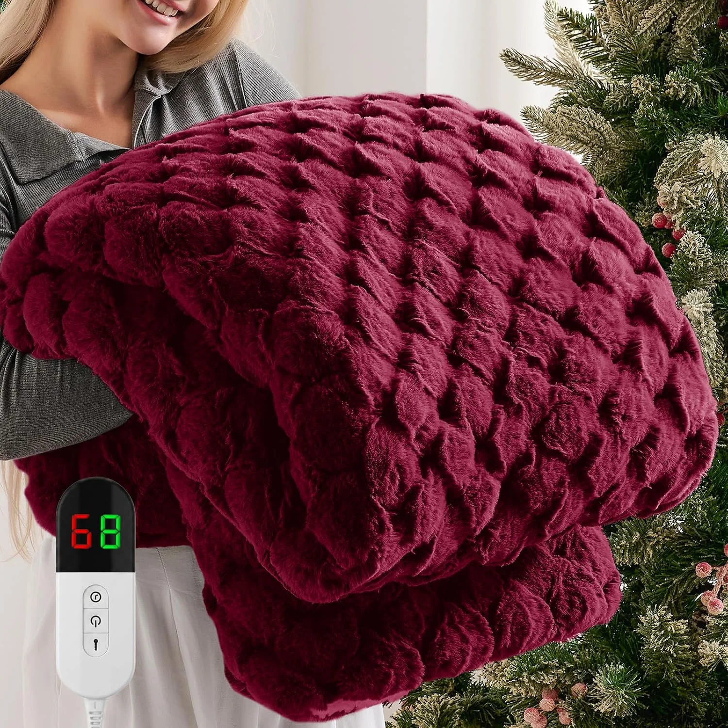 Homemate Heated Electric Blanket Twin 62x84 Heating Throw Blanket - Image 2