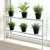Expandable Window Sill Plant Shelf, Narrow Expandable Window Shelf for Plants Kitchen Sink Organizer Stackable Shelves for Kitchen Counter, Windowsill Plants, Bathroom Vanity (Black)