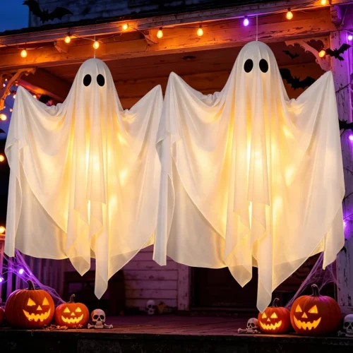 Hanging Ghost Decorations, 5FT Swing Ghost with Remote Lights