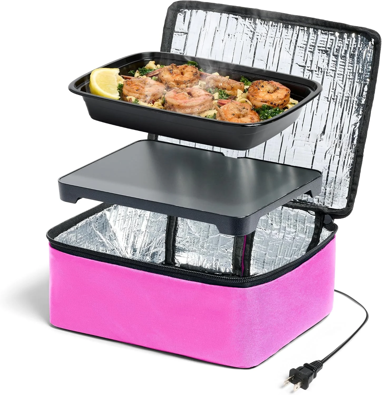 Mini Heated Lunch Box- Portable Electric Food Warmer for Men and Women - Great for Work, Office, and Construction - Cook, Reheat - Image 3