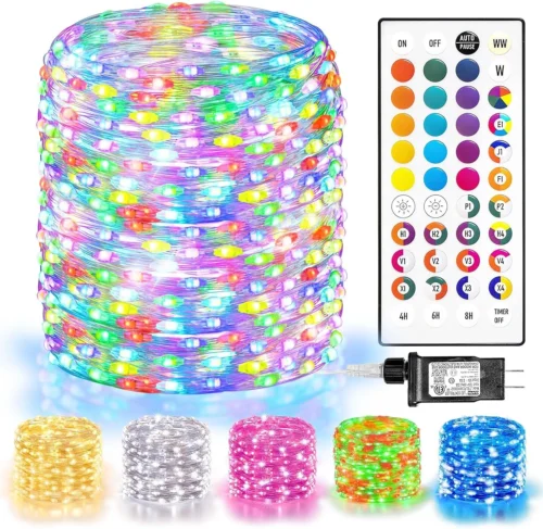 Alternative view of 66 FT Color Changing Fairy Lights Plug in with Remote, 200 LED