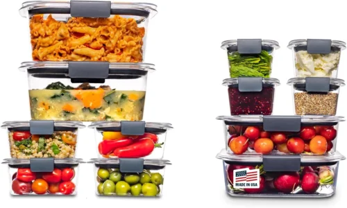 Alternative view of Brilliance BPA-Free 3 Set Food Storage Containers with Lids, Removable Trays, Airtight, Leak-Proof, Ideal for Meal Prep, Lunch, and Leftovers