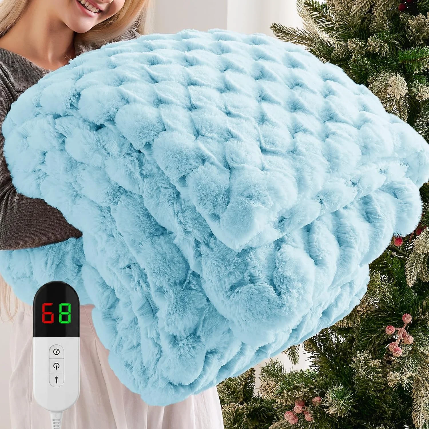 Homemate Heated Electric Blanket Twin 62x84 Heating Throw Blanket - Image 3