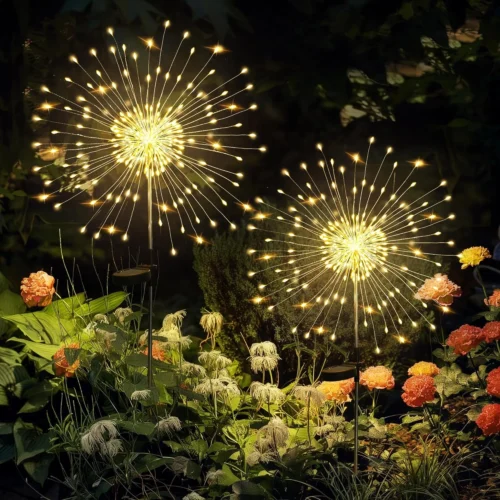 Alternative view of 4 Pack Solar Firework Lights Outdoor, Garden Decor, Warm White