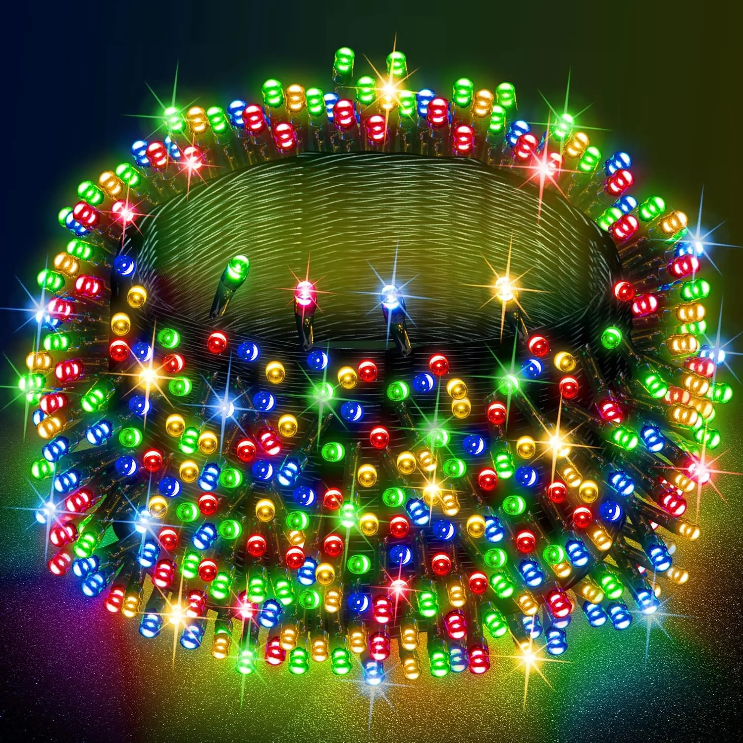 Bright Smart Christmas String Lights, 98FT 300 LED RGB Color Changing String Lights with Remote & App Controlled