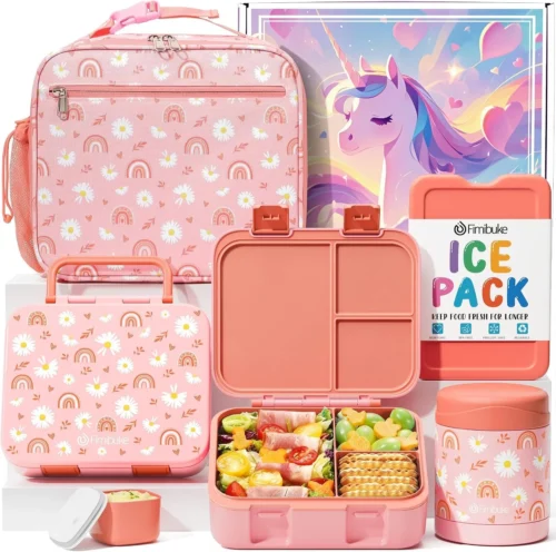 Bento Lunch Box for Kids Toddler Boys with 12OZ Insulated Food Jar